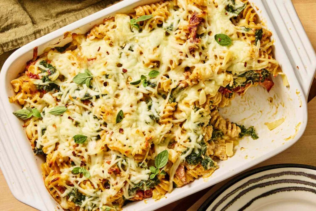 Sun-Dried Tomato & Kale Pasta Bake
