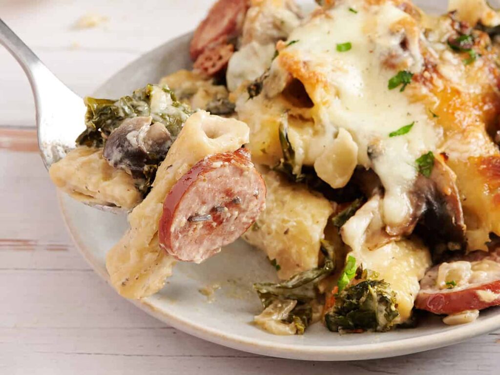 Turkey Sausage and Kale Casserole